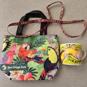 San Diego Zoo Giraffe Cup & Lanyard & Bag